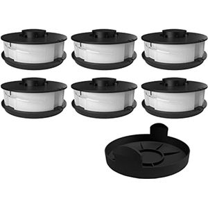 6 vervangspoelen voor grastrimmer met spoelkap - geschikt voor elektrische grastrimmers