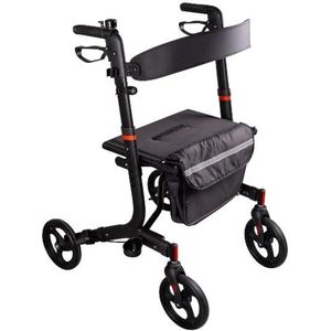 Ridder Rollator Comfort Plus - Met Voortas en Wandelstokhouder - Zitvlak Met Rugband