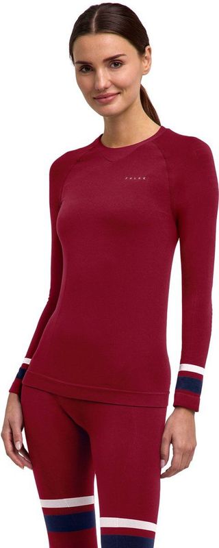 FALKE - Maximum Warm Round Neck - Functioneel Shirt - Merlot - Lange Mouwen
