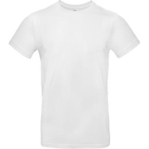 10 stuks B&C T-shirt - E190 - Ronde hals - Wit - Maat 4XL