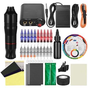 MKSS® Tattoo Machine met Accessoires - Tattoo Machines- Tattoo Set Inclusief Inkt en Naalden - Tattoo Kit - Voor Professionals en Beginners - Top Kwaliteit - Zwart