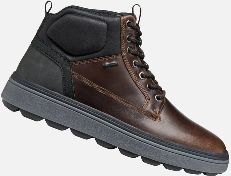 Geox - Spherica ECUB-1.1 - Enkellaarsjes - Waterdicht - Leer met Gewaxte Inzetstukken