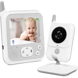 Babyline 7.1 Babyfoon - Scherm 3.2 Inch - Tweekanaals Communicatie - Nachtmodus - 8 Slaapliedjes - Alarm - Meldingssysteem - Energiebesparingssysteem - VOX - Tot 24 Uur - Temperatuursensor - Bereik Tot 260m