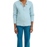 Vertbaudet - Vestje - IJsblauw - Parelmoer Ribstof - Voor Zwangerschap en Borstvoeding