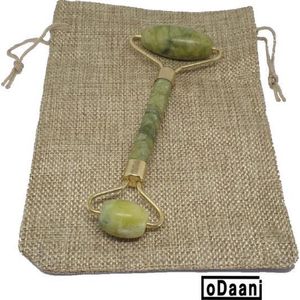 Verbeterde Jade Roller - Inclusief Opberg Zakje - Anti Rimpels - Gezicht Massage - oDaani