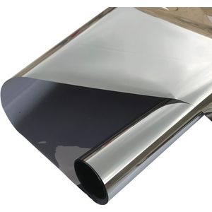 Spiegelfolie voor eenrichtingsverkeer - Spiegelfolie voor overdag - Anti-UV-reflecterende glasfolie - Sticker voor zonwering - Warmte-isolerende spiegelfolie - Statische sticker zonder lijm - Geschikt voor thuiskantoor (Afmeting: 40 x 200 cm)