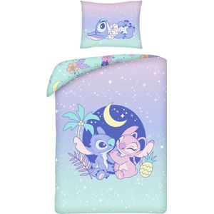 Stitch en Angel - Sterren - Dekbedovertrek - 140 x 200 cm - 70 x 90 cm - Katoen