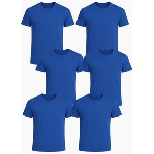 T-shirts - 6 pack - Koningsblauw - S