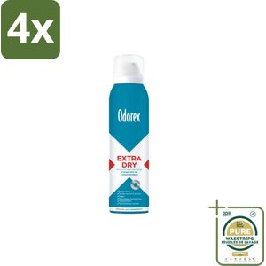 Odorex – Anti-transpirant spray – Extra Dry Regular – 150 ml - Voordeelverpakking - 4 stuks - Extra droog - Transpiratie