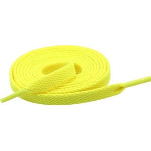 Neon gele sportveters - Platte veters voor sneakers en gymschoenen - 150 cm x 8 mm - neon geel