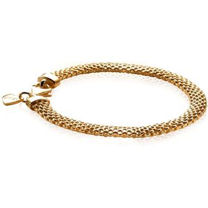 ZINZI zilveren fantasie armband geel verguld 18,5cm ZIA879G