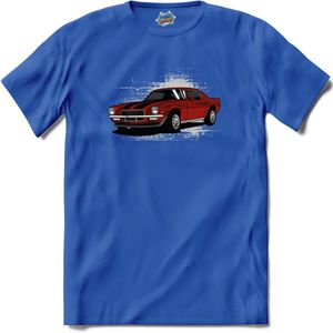 Vintage Car | Auto - Cars - Retro - T-Shirt - Unisex - Royal Blue - Maat XXL