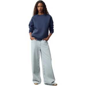 Trendyol Groen, Oversized/Relaxed Fit, Basic, Ronde Hals, Dik/Polair Gebreid Sweatshirt Aan De Binnenkant Twoaw24Sw00102