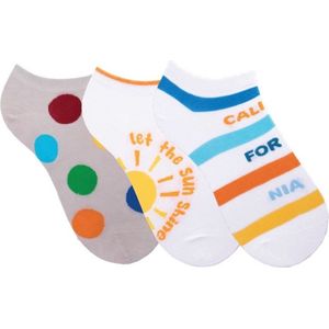 Dames sneakersokken vrijheid - prijs per 3 paar - elastan