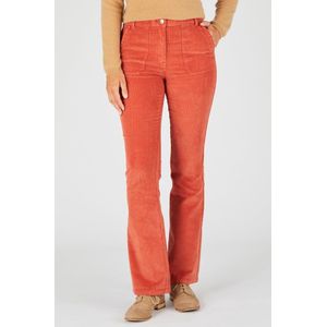 Damart - Fluwelen flared broek - Dames - Roze - 52