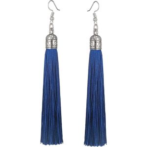 Fako Bijoux® - Oorbellen - Kwast Romania XL - Royal Blauw