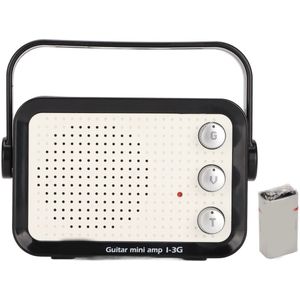 Crrynuo - Elektrische Gitaarversterker - Mini Gitaarversterker - Bluetooth Speaker - 1 Stuk - 2 Toonkanalen - 9V Batterij - Wit