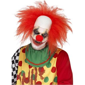 Smiffys - Deluxe Clown Pruik - Rood