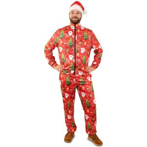 Kerst & Oud & Nieuw Kostuum | Kerst Fit Trainer | Man | XL | Kerst | Verkleedkleding