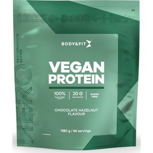 Body & Fit Vegan Protein Eiwitshake - Chocolate Hazelnut - Vegan Proteine Poeder - Plantaardige Eiwitshake - 990 gram (33 shakes)