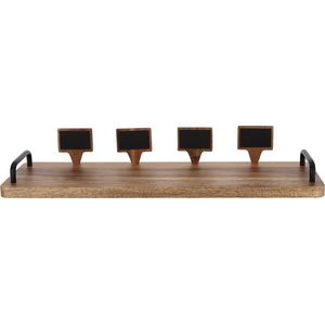JENS Living Proefplank Sep - Serveerplank - Met kaartjes - 45 x 15 x 7,5 cm