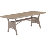 Casaria Polyrattan Tuintafel - WPC Tafelblad 190x90x74 cm – Beige