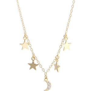 Ketting Starry Sky -  S925 zilver met 18 karaats goud