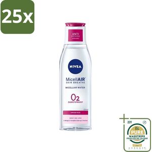 25 x Nivea - O2 Zuurstofboost Micellair Water - Droge Huid - 200 ml - Grootverpakking - Micellair Water - Droge Huid - Zuurstofboost - Reiniging - Hydratatie