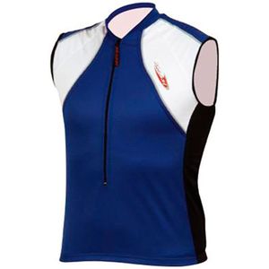 Massi Summer Gillet Alps Mouwloos Fietstrui Blauw S Man