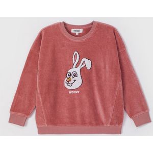 Woody pyjama meisjes - haas - roze - 232-10-WPA-V/443 - maat 152