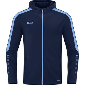 JAKO Power Jas met Capuchon Kind Marine-Blauw Maat 128