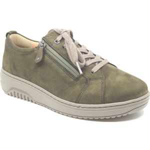 Hartjes, 162.1707, 162.1707/29 91.00, Olijf groene sneaker wijdte K