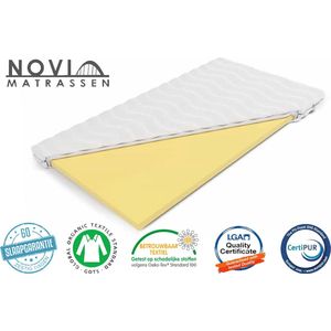 Novio - Topmatras - 160x200x12cm - Koudschuim - Hotel kwaliteit - Luxe Tijk - Topper Matras