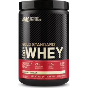 Optimum Nutrition Gold Standard 100% Whey Protein - Vanilla Ice Cream - Proteine Poeder - Eiwitshake - 10 doseringen (300 gram)