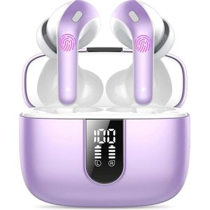 Draadloze Oordopjes met Bluetooth 5.3 en 50 Uur Speeltijd - Ruisonderdrukking en Waterdicht