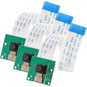 AZDelivery 3 x 5 Megapixel Camera met een 15 cm flexibele kabel compatibel met Raspberry Pi inclusief een E-Book!