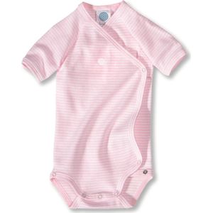 Sanetta Meisjes Overslagromper - Lichtroze/Wit - Maat 62