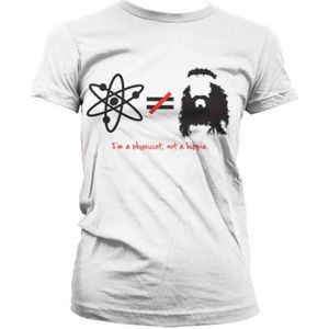 The Big Bang Theory Dames Tshirt -XL- I'm A Physicist, Not A Hippie Wit