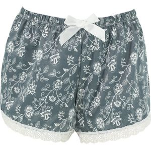 Guy de France - Short nacht satijn - bedrukt grijs - XL