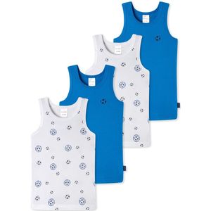Schiesser Jongens onderhemd 4 pack Kids Boys fijnrib Organic Cotton