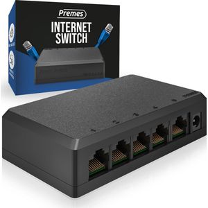 Premes - Internet Switch - 5 Poorten - Tot 1000 Mbps - Netwerk Switch - UTP Splitter - Ethernet Switch