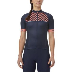 Giro Chrono Sport Fietsshirt KM Dames Midnight Checks Maat L