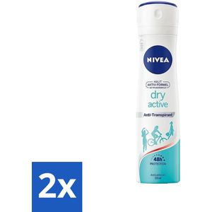 2 x Nivea - Deodorant - Dry Fresh Anti-Transpirant Spray - 150 ml - NIVEA Deodorant - Anti-transpirant - 48 Uur Bescherming - Droogheid - Frisheid