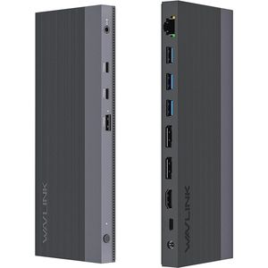 12-in-1 USB-C Docking Station met 100W Power Delivery, Triple Display en meerdere poorten voor Laptop