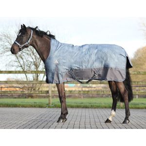 Regendeken luxe 0 gram Met fleece voering Graphite paardendeken - maat 155