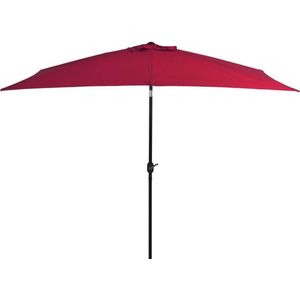 vidaXL - Parasol - met - metalen - paal - 300x200 - cm - bordeauxrood