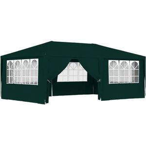 Draagbare Tent – Tuinpaviljoen – Partytent – Tuin Tent – Evenementen Tent – Overkapping – 4x4 Meter – UV-Bestendig – Roestvrij Stalen Frame - Groen
