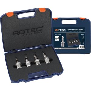 Rotec - Rotec HSS Spiraalborenset - 4-dlg - Kunststof Koffer - 30mm