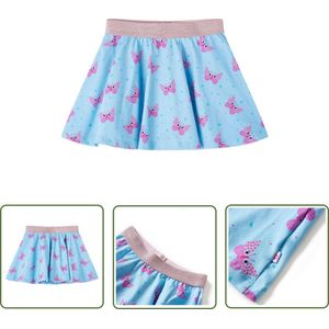 vidaXL Meisjesrokje - Kinderrokje - Kinderrokje 128 blauw - Blauwe Rok - Kindermode - Zomerrok