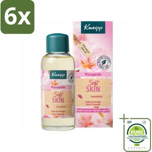 Kneipp - Massageolie - Soft Skin - Amandelbloesem - Voor zachte & soepele huid - 100 ml - Voordeelverpakking - 6 stuks - Massageolie - Zachte huid